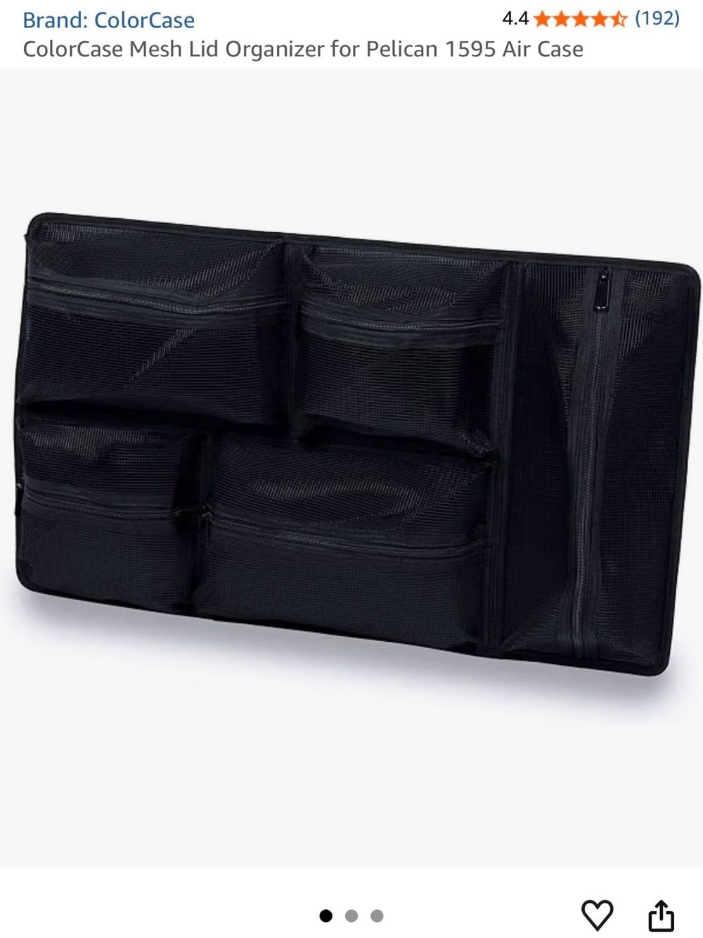 NEW For Pelican Air 1595 Case ColorCase Mesh Lid Organizer